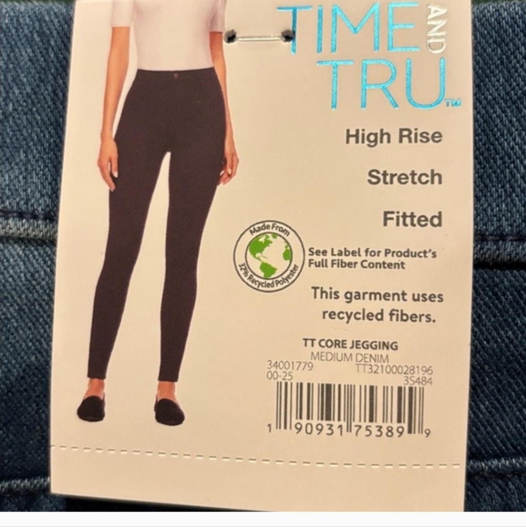 Time And Tru Women's High Rise Jeggings, 29" Inseam Size Small — image 4 of 4